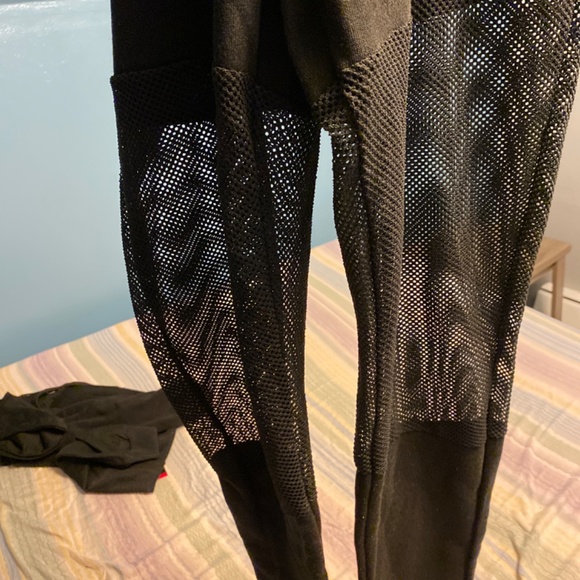 Black Mesh Sweatsuit Set - Picture 5 of 6